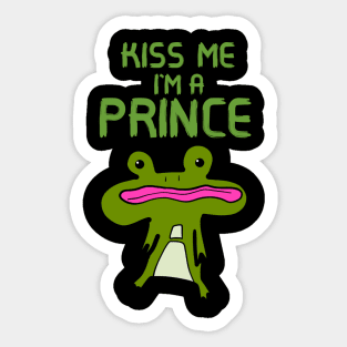 Kiss Me I'm A Prince Sticker